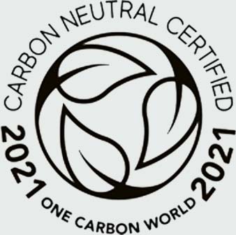 Carbon Neutral Certified 2021 One Carbon World Logo